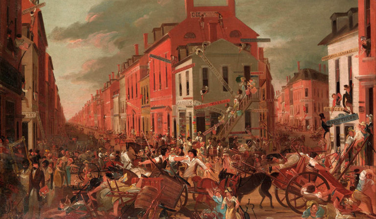 Painting depicting Moving Day