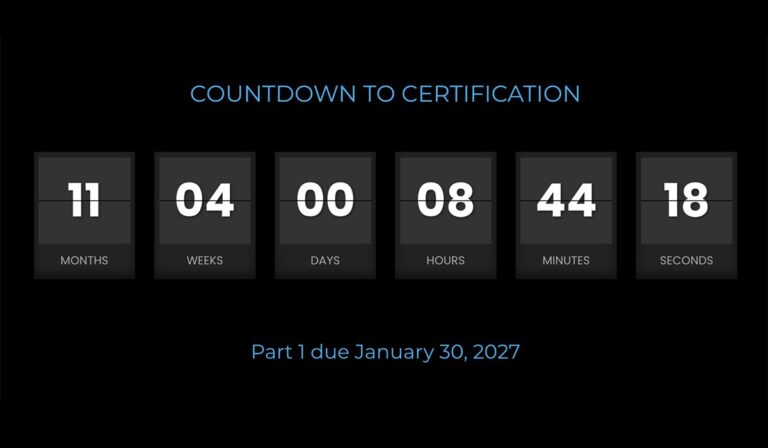 countdown to certification