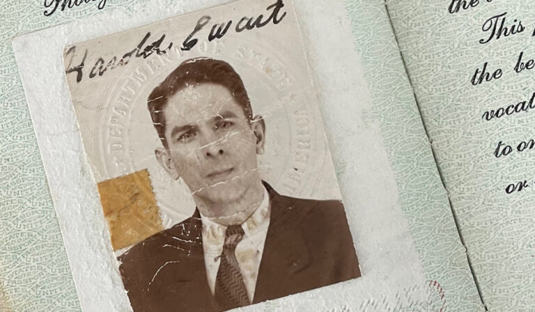 Harold Ewart's passport photo